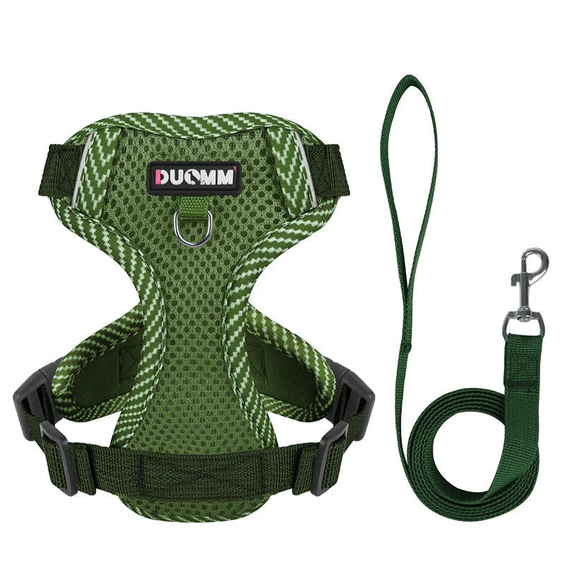 Reflective Dog Harness and Leash Set SafeStep