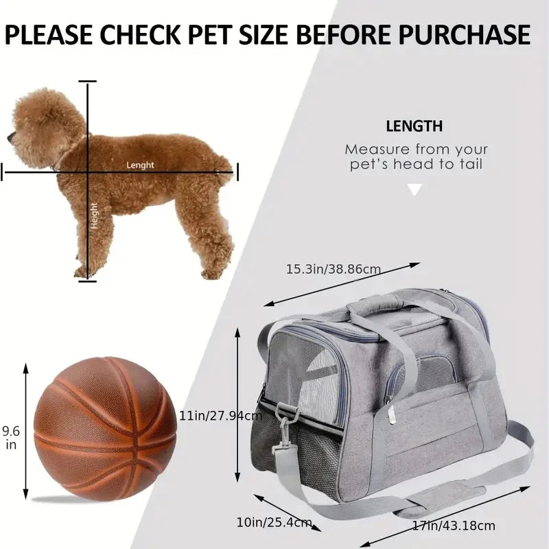 ZooFlex Large Cat Carrier Bag – Soft-Sided Pet Travel Carrier