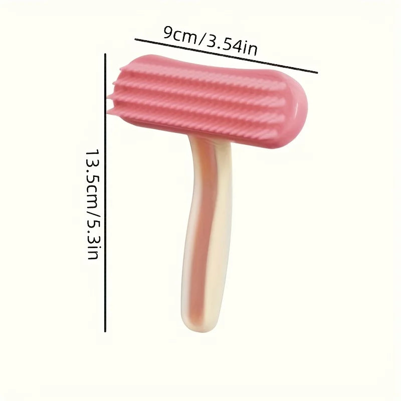 ZooFlex Silicone Pet Grooming Brush – Soft Bristle Heart-Shaped Massage Brush for Dogs & Cats