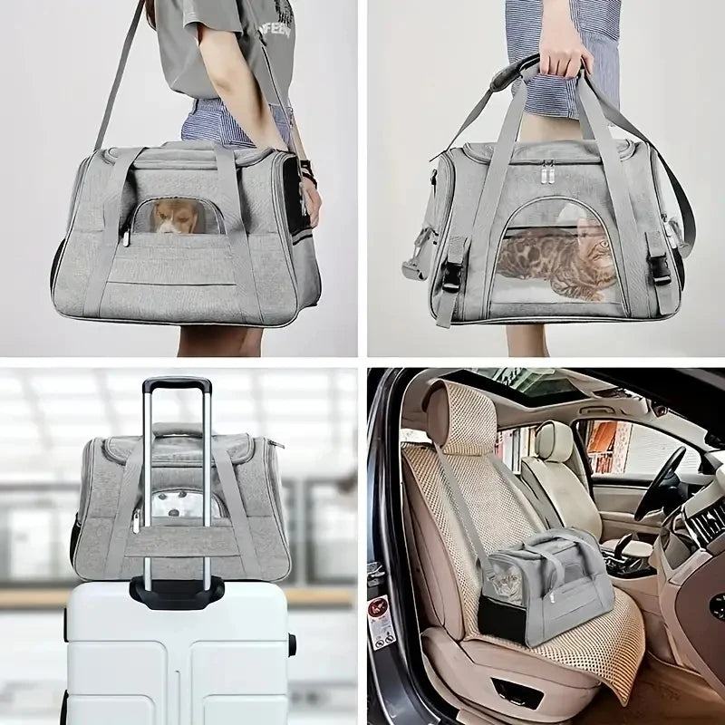 ZooFlex Large Cat Carrier Bag – Soft-Sided Pet Travel Carrier