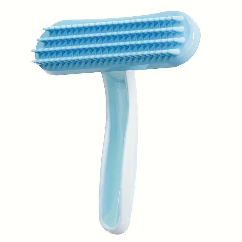 ZooFlex Silicone Pet Grooming Brush – Soft Bristle Heart-Shaped Massage Brush for Dogs & Cats