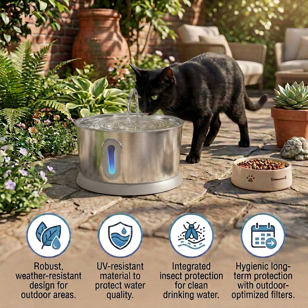 Smart Antibacterial Stainless Steel Pet Water Fountain – 4L Ultra-Quiet