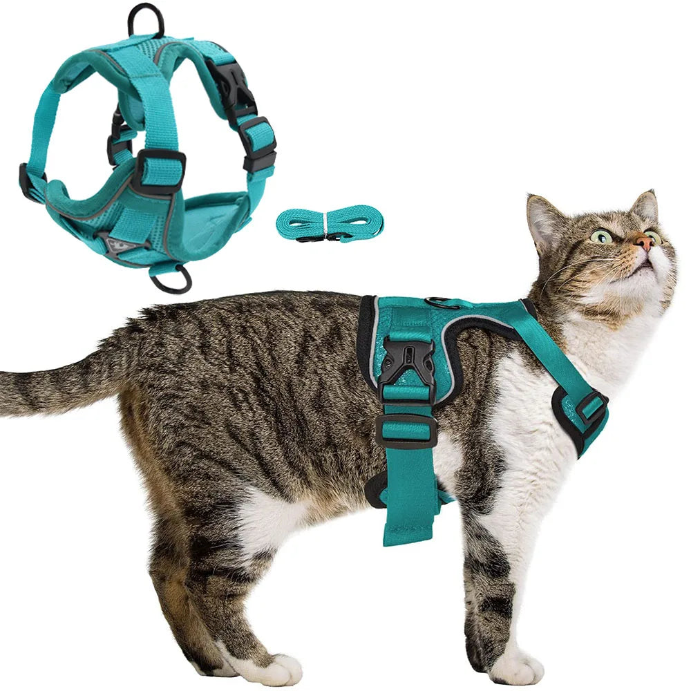 ZooFlex Cat Harness & Leash – Reflective Escape-Resistant Vest