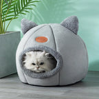 ZooFlex Winter Cat Cave Bed – Soft Warm Pet Sleeping Nest for Cats & Small Dogs
