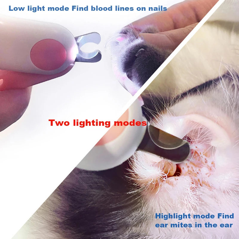 ZooFlex LED Pet Nail Clipper – Professional Cat & Small Dog Nail Trimmer