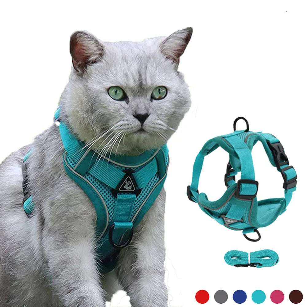 ZooFlex Cat Harness & Leash – Reflective Escape-Resistant Vest