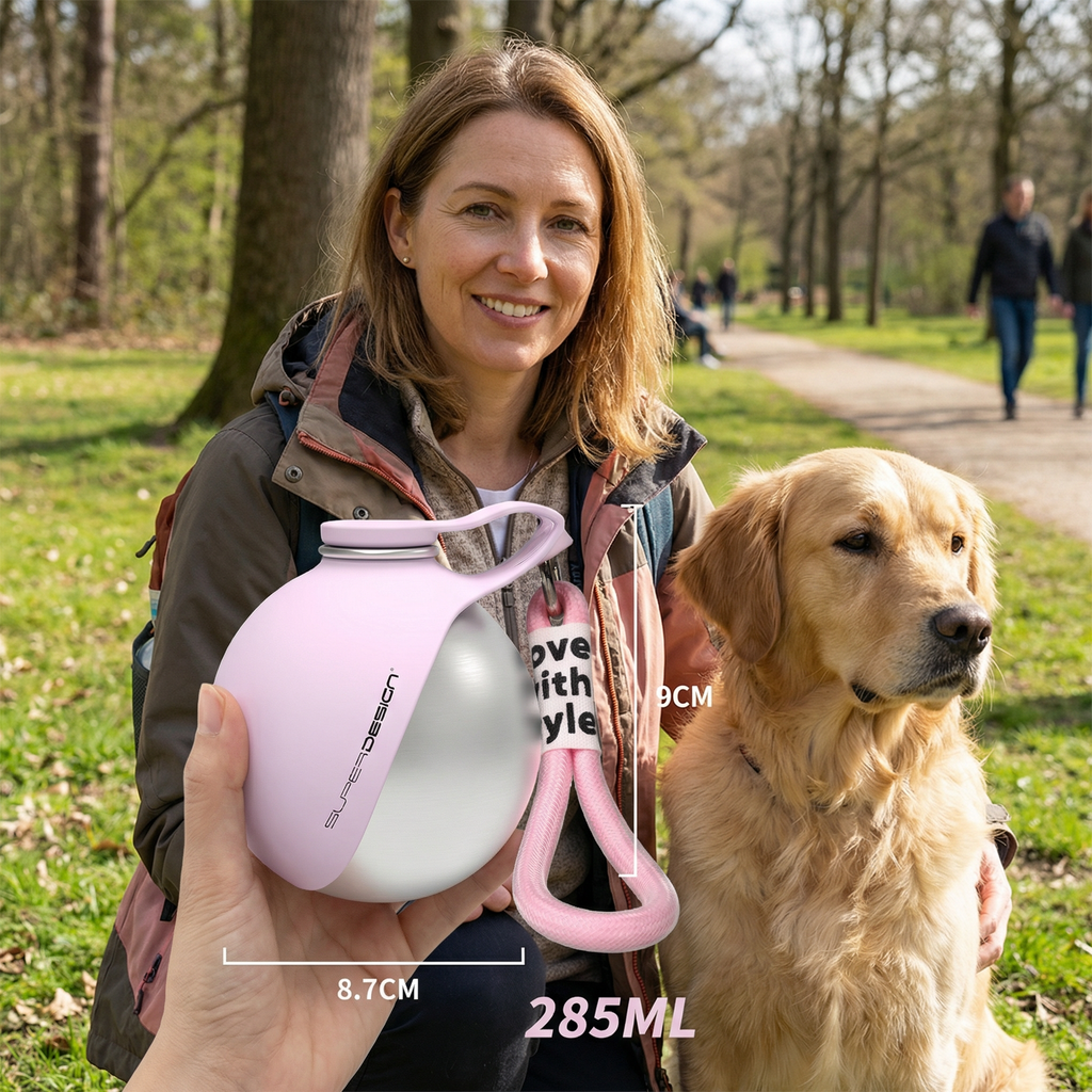 2-in-1 Dog Travel Water Bottle