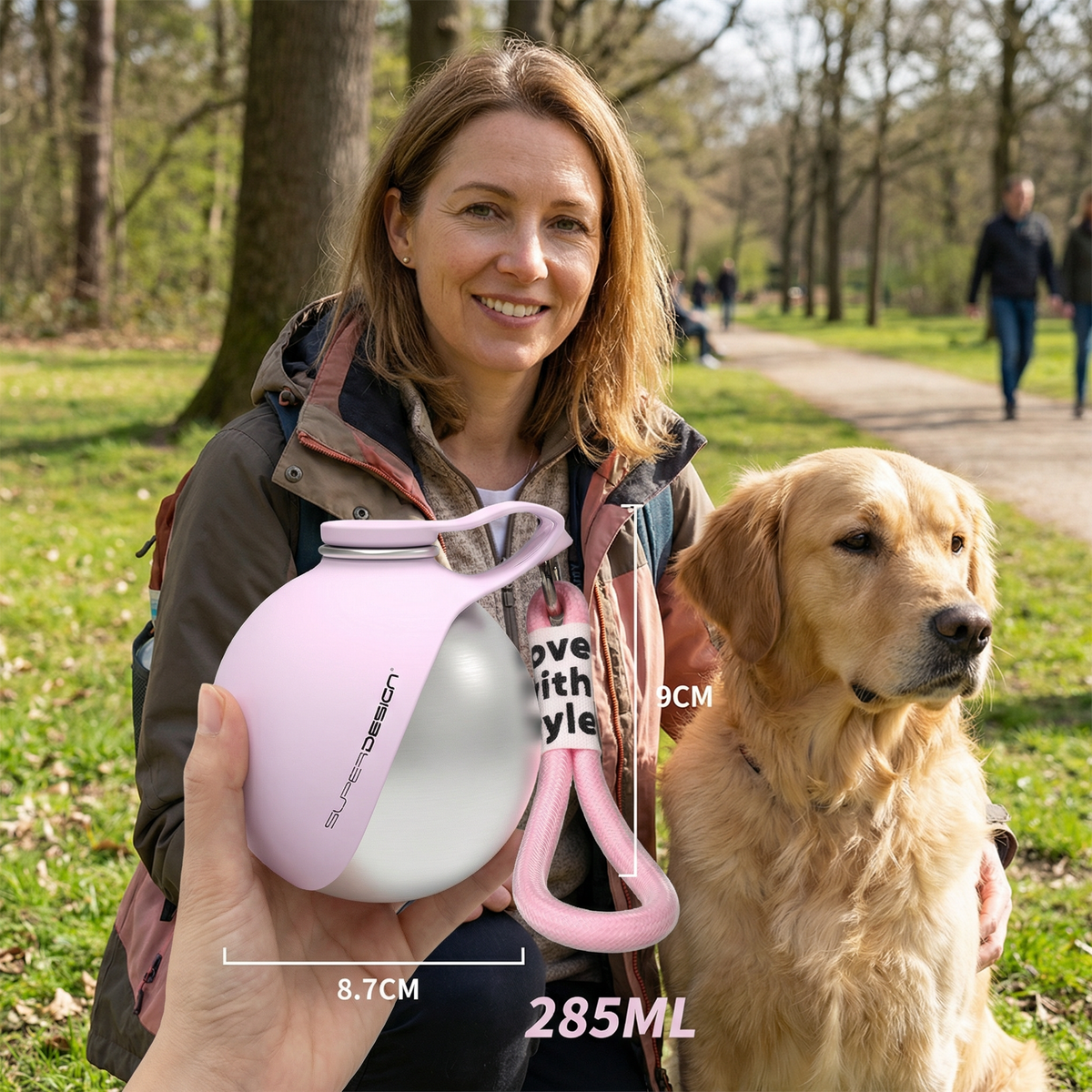 2-in-1 Dog Travel Water Bottle