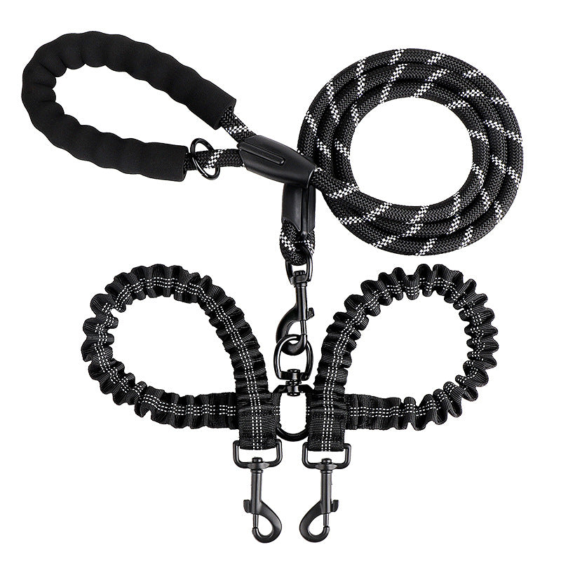 2-in-1 Double Dog Lead with 360 Swivel