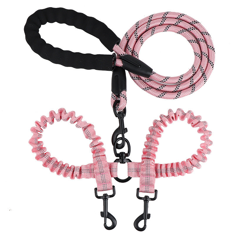 2-in-1 Double Dog Lead with 360 Swivel