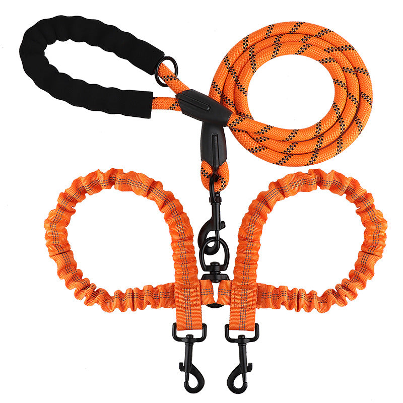 2-in-1 Double Dog Lead with 360 Swivel