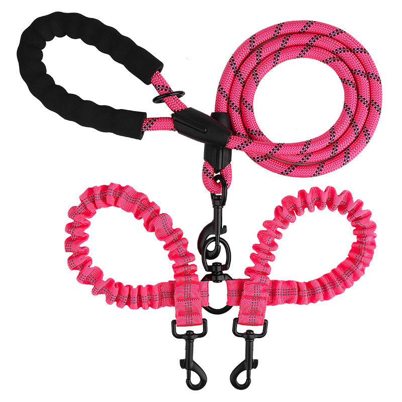 2-in-1 Double Dog Lead with 360 Swivel