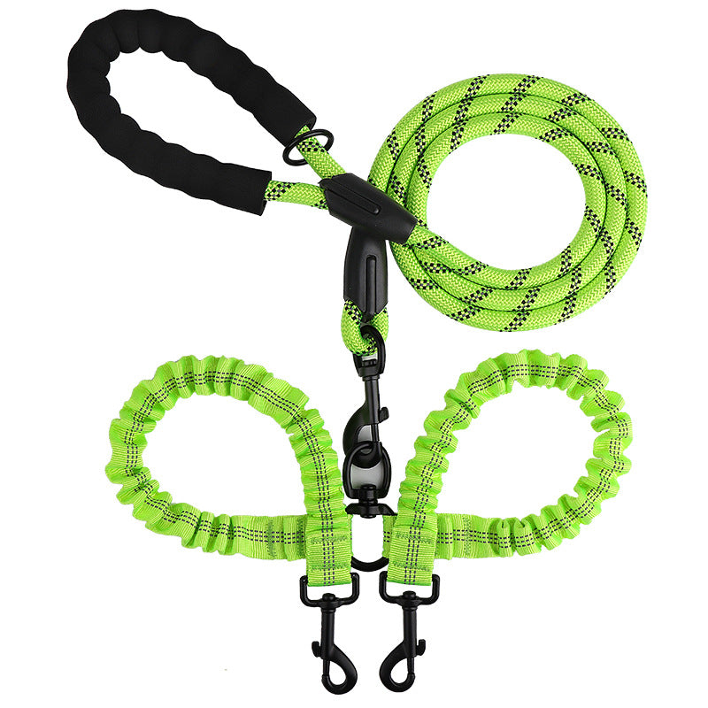 2-in-1 Double Dog Lead with 360 Swivel