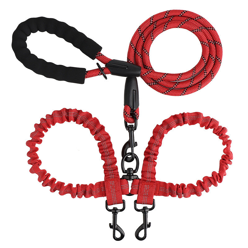 2-in-1 Double Dog Lead with 360 Swivel