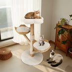 ZooFlex 110cm Wooden Cat Tree – Climbing Tower & Scratching Post