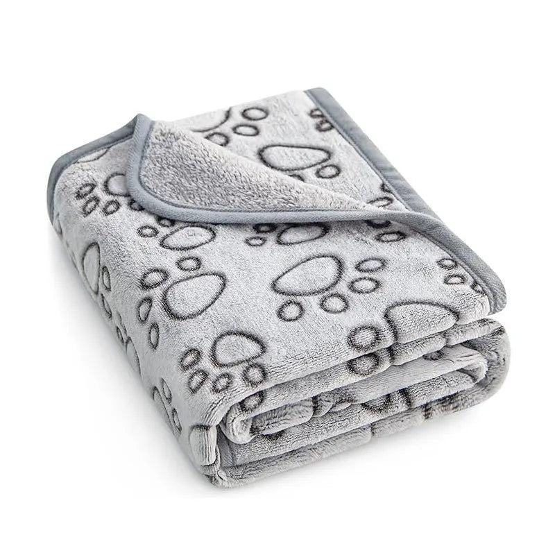 ZooFlex Soft Fluffy Pet Blanket – Warm Cartoon Print Dog & Cat Bed Mat