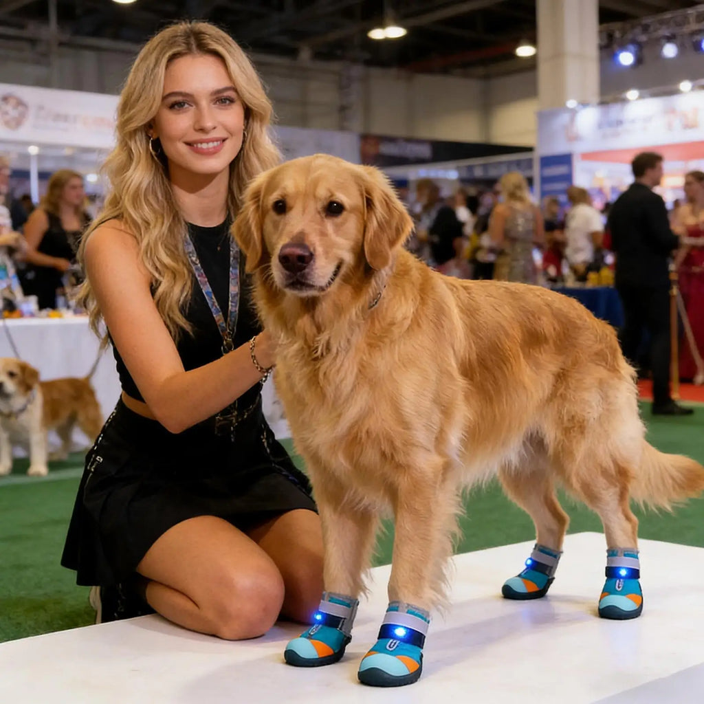 ZooFlex LED Dog Shoes – Breathable Anti-Slip Puppy Boots for Outdoor Walking