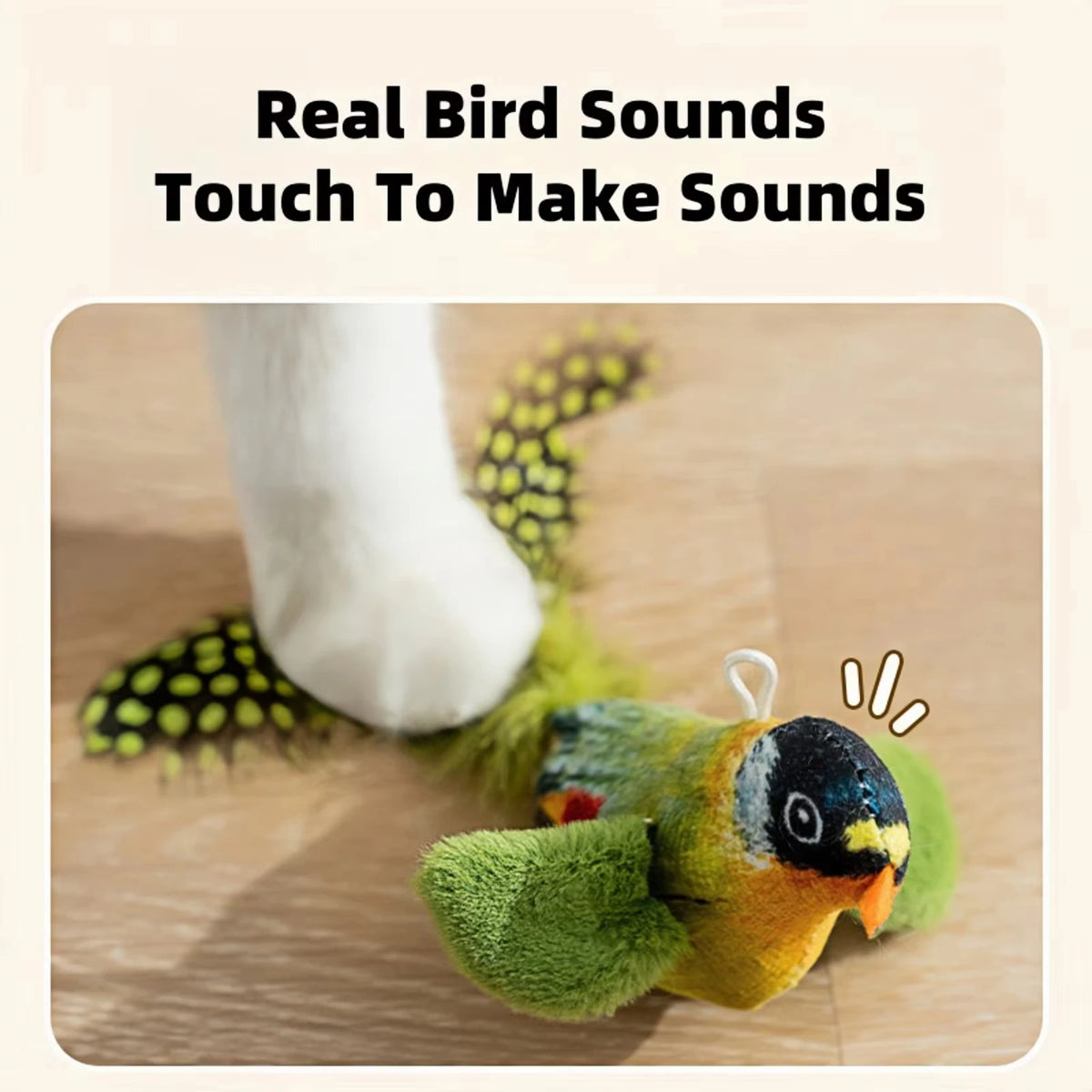 Zooflex ChirpyPaws – Realistic Bird Sound Cat Toy