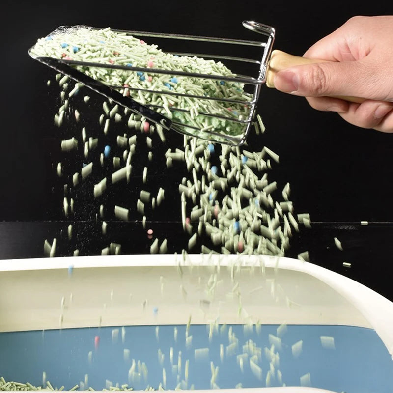 ZooFlex 2-in-1 Cat Litter Scoop – Stainless Steel Sifter