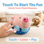 ZooFlex Interactive Vibrating Plush Ball – Musical Cat & Dog Toy