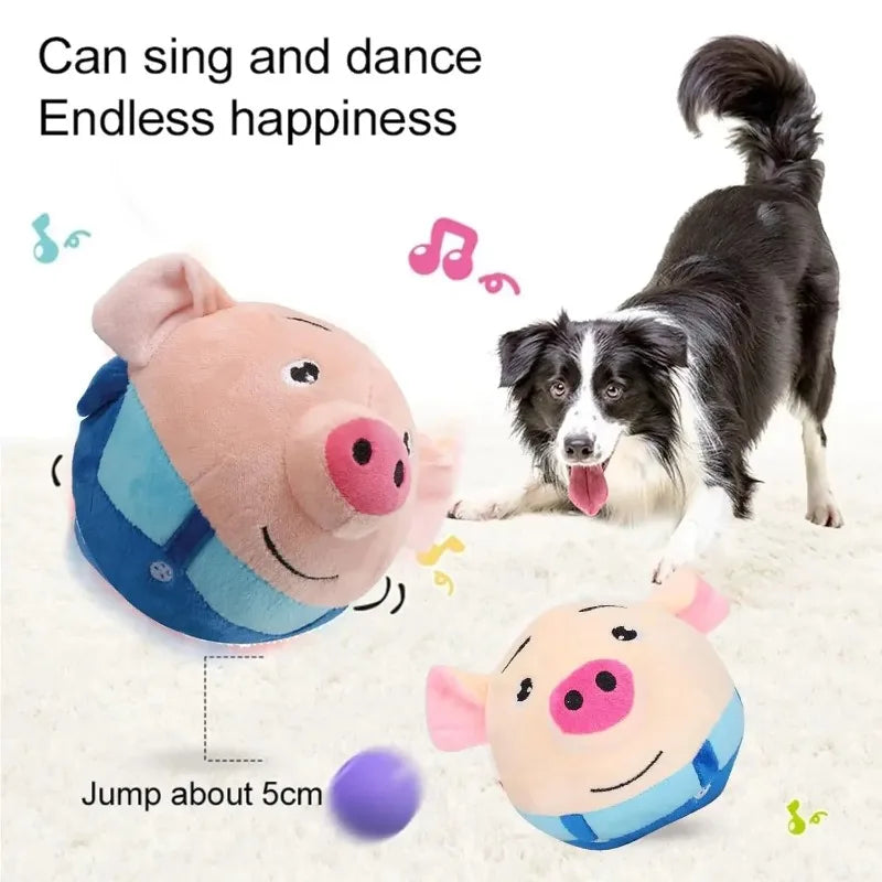 ZooFlex Interactive Vibrating Plush Ball – Musical Cat & Dog Toy