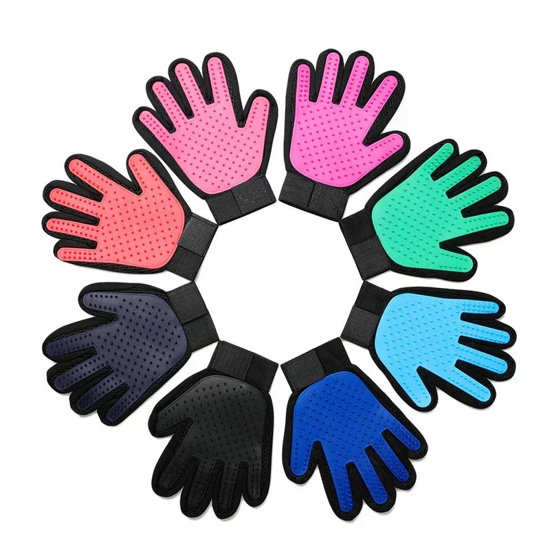 ZooFlex Silicone Pet Grooming Glove – Dog & Cat Hair Removal Bath Brush