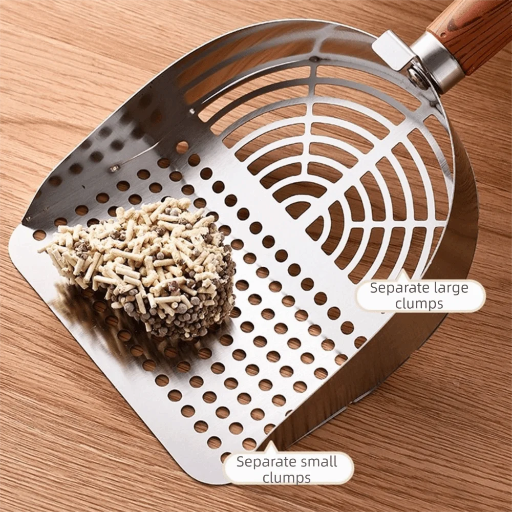 ZooFlex Stainless Steel Cat Litter Scoop – Deep Mesh Sifter