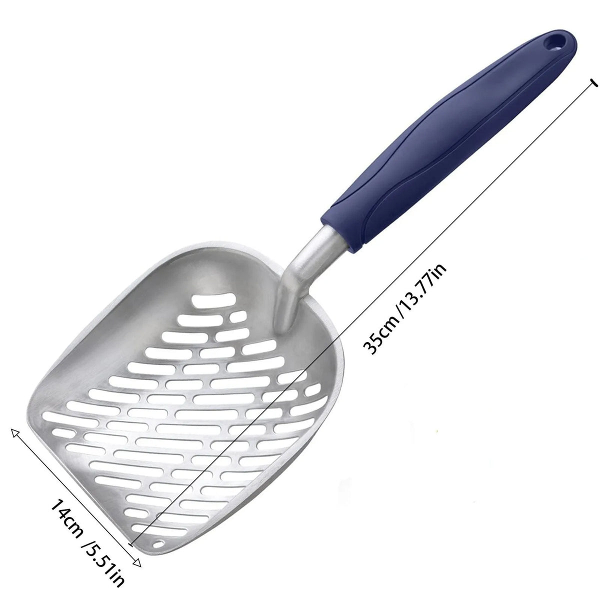 ZooFlex Long Handle Cat Litter Scoop – Stainless Steel Sifter