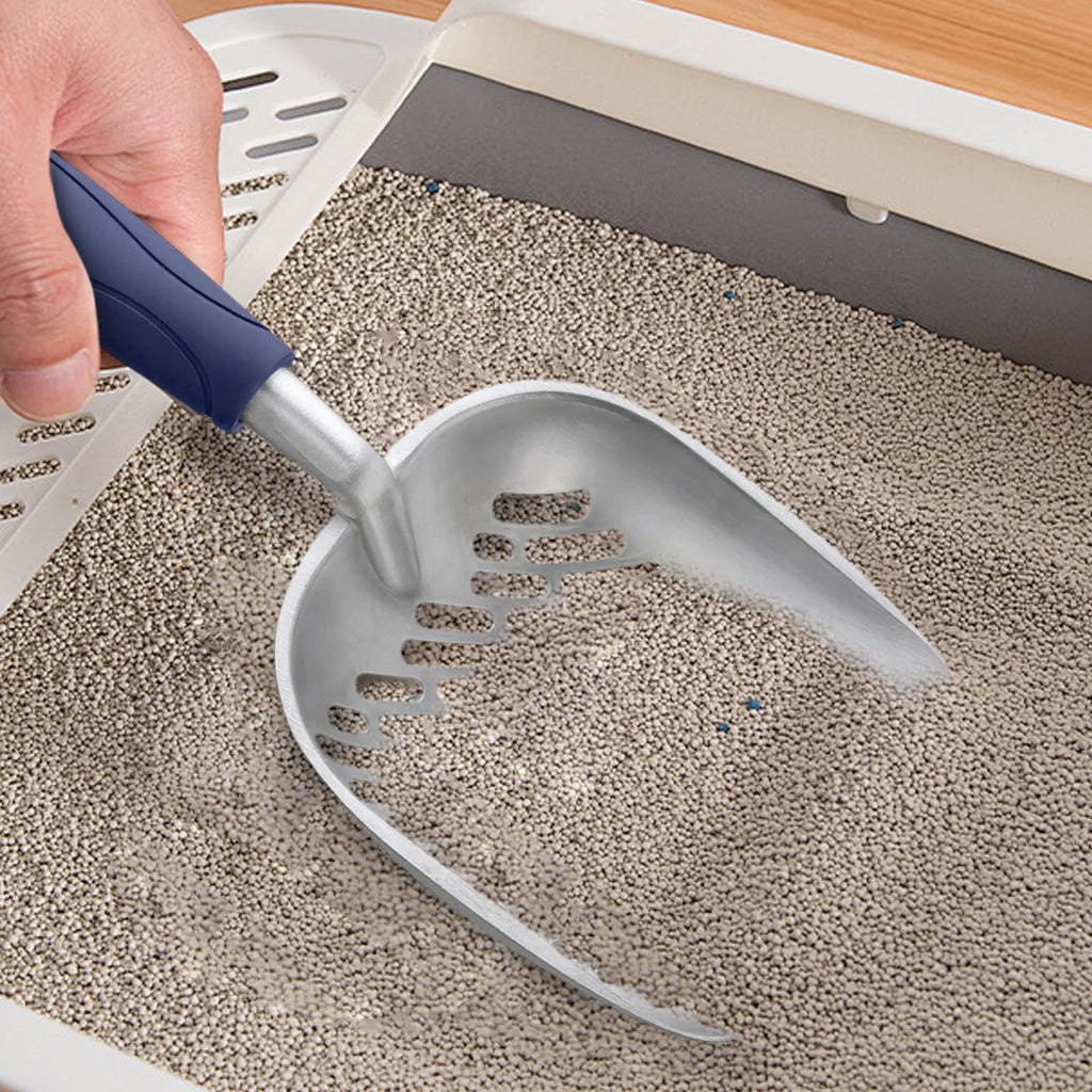 ZooFlex Long Handle Cat Litter Scoop – Stainless Steel Sifter