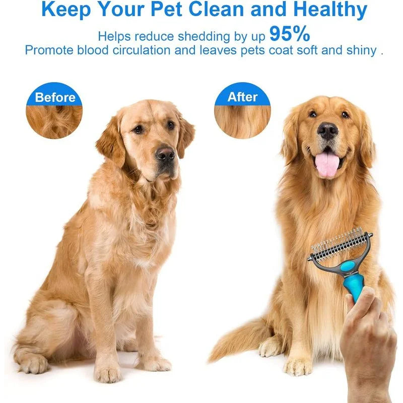 Zooflex FurEase – 2-in-1 Deshedding & Dematting Brush