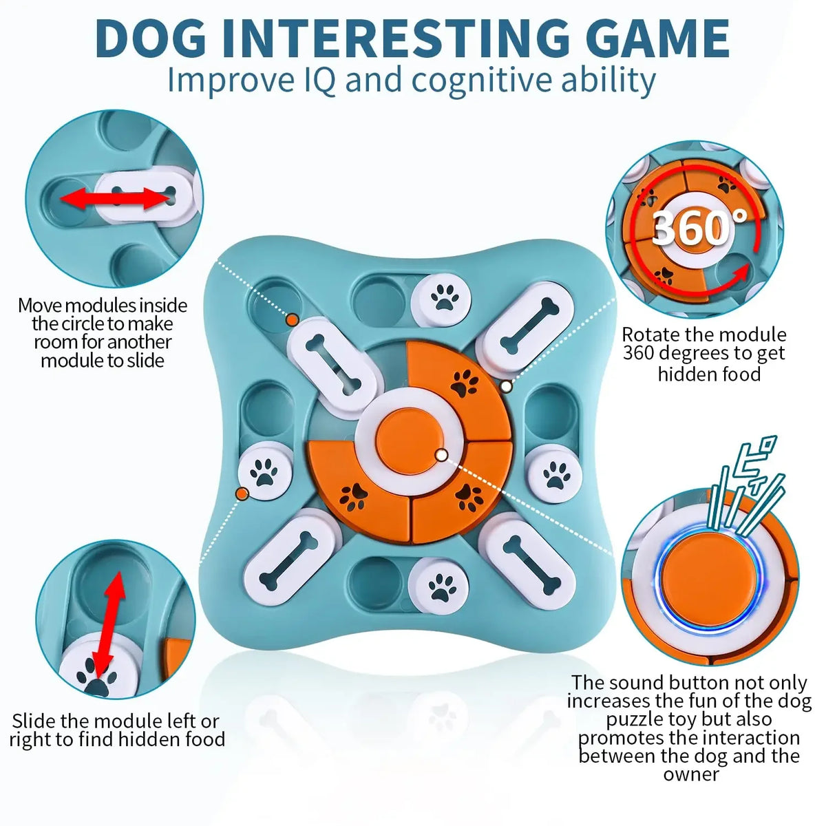 Zooflex BrainPaws – Interactive Dog Puzzle Feeder