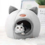ZooFlex Cozy Cat Cave Bed – Soft Semi-Enclosed Pet Sleeping Nest