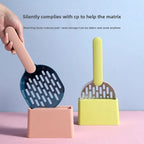 ZooFlex Fine Hole Cat Litter Scoop with Holder – Easy Clean