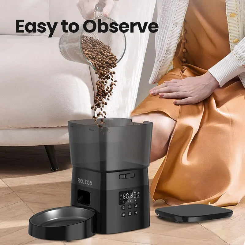 ZooFlex Automatic Cat & Dog Feeder – Programmable Dry Food Dispenser with Portion Control