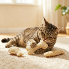 ZooFlex Natural Catnip Loofah Chew Toys – Kitten Teething & Dental Chew Sticks (1–3 Pack)