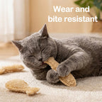 ZooFlex Natural Catnip Loofah Chew Toys – Kitten Teething & Dental Chew Sticks (1–3 Pack)