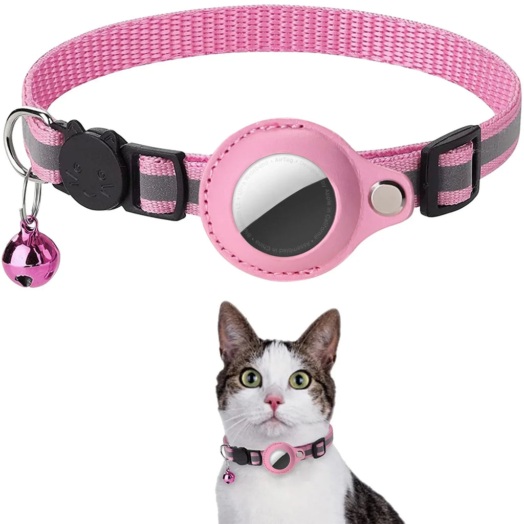 ZooFlex Reflective Cat Collar – Adjustable AirTag Holder Collar