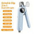 ZooFlex 2-in-1 Pet Nail Clipper & Grinder – Electric LED Dog & Cat Nail Trimmer