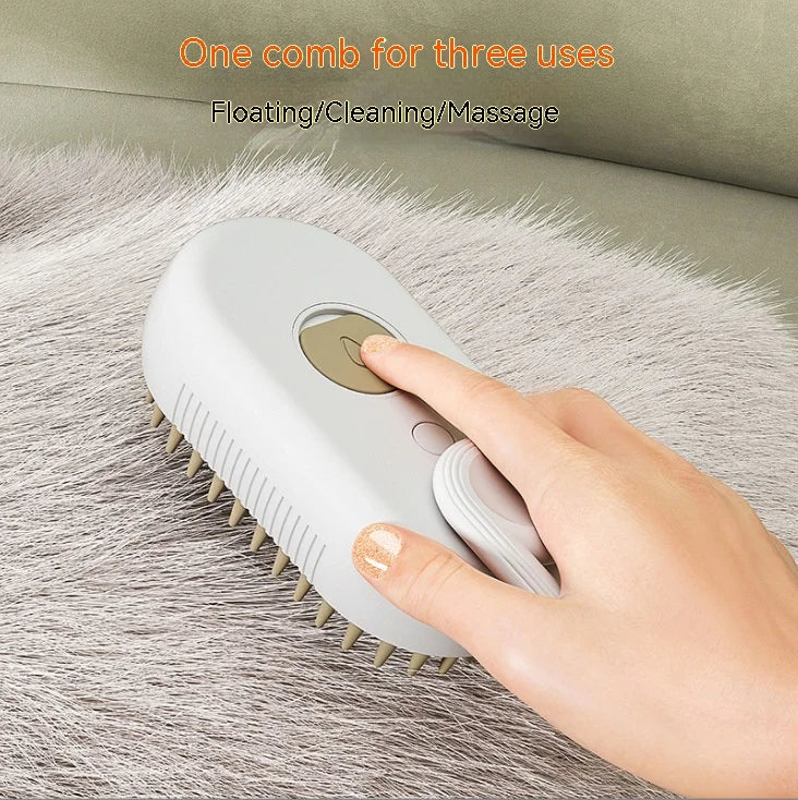 ZooFlex Electric Spray Pet Grooming Brush – Cat & Dog Hair Removal Massage Comb