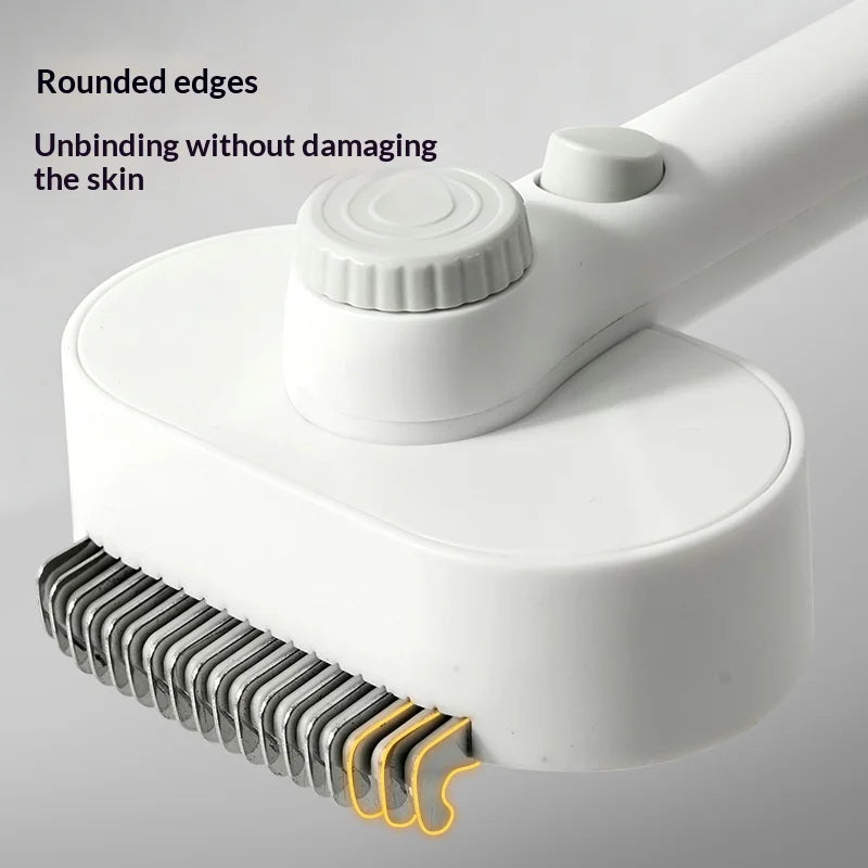 ZooFlex 2-in-1 Pet Grooming Brush – Self-Cleaning Deshedding & Detangling Tool for Dogs & Cats