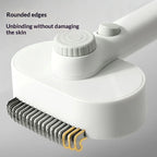 ZooFlex 2-in-1 Pet Grooming Brush – Self-Cleaning Deshedding & Detangling Tool for Dogs & Cats