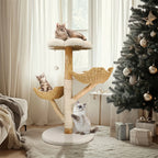 ZooFlex 110cm Wooden Cat Tree – Climbing Tower & Scratching Post