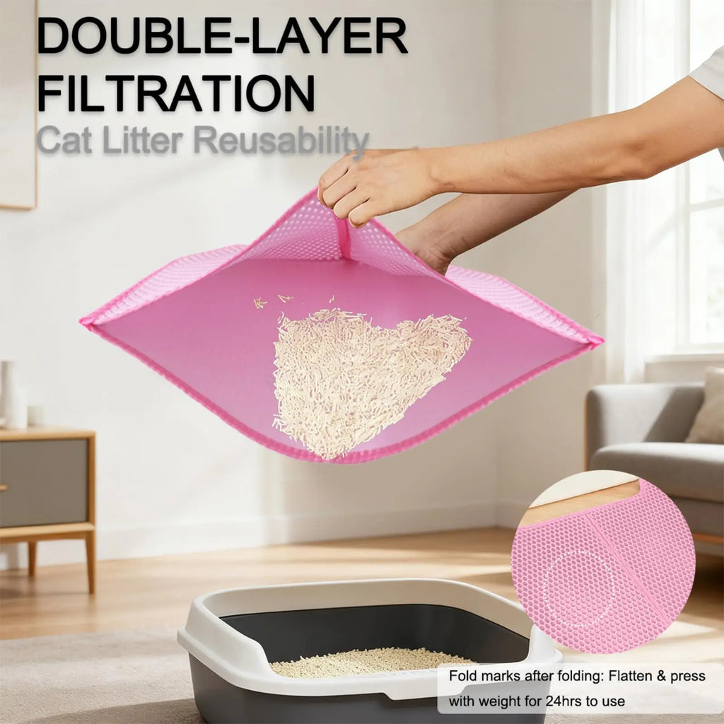 ZooFlex Double-Layer Cat Litter Mat – Waterproof & Non-Slip