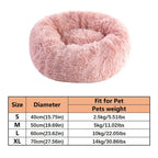 ZooFlex Washable Donut Dog & Cat Bed – Soft Warm Faux Fur Round Pet Bed