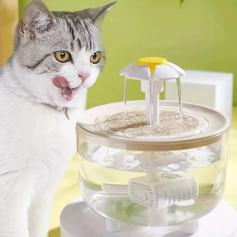ZooFlex Automatic Cat Water Fountain – Quiet USB Electric Pet Drinking Dispenser with Filter