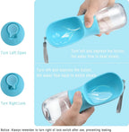 ZooFlex Portable Dog Water Bottle with Food Container – 2-in-1 Travel Dispenser