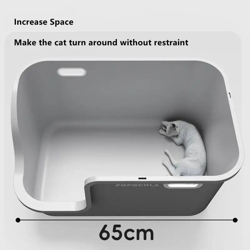 ZooFlex Large Cat Litter Box – Enclosed Anti-Splash Cat Toilet