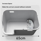 ZooFlex Large Cat Litter Box – Enclosed Anti-Splash Cat Toilet