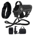 ZooFlex Military Tactical Dog Harness with MOLLE Pouch, Collar & Leash