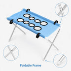ZooFlex Foldable Pet Grooming Hammock Stand – Mesh Bathing & Drying Table for Dogs & Cats